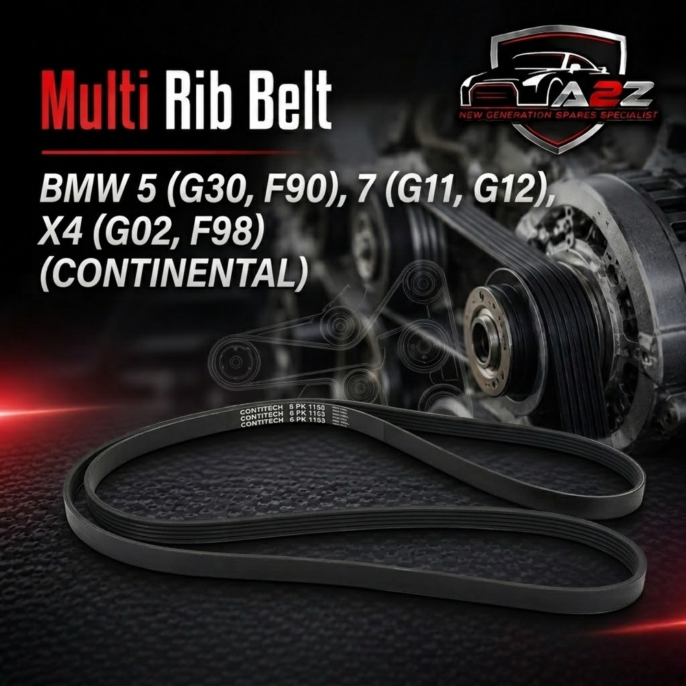 Multi Rib Belt 6PK1153 11288613707 Compatible With BMW 5 (G30, F90), 7 (G11, G12), X4 (G02, F98) (CONTINENTAL)
