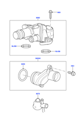 Elbow (Thermostat) LR073372 4H2Q8592BF 1331447 1357091 For JAGUAR XF I X250, XJ X351 & LAND ROVER RANGE ROVER SPORT I L320 Tag-E-113