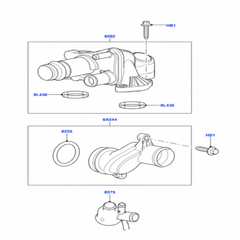 Elbow (Thermostat) LR073372 4H2Q8592BF 1331447 1357091 For JAGUAR XF I X250, XJ X351 & LAND ROVER RANGE ROVER SPORT I L320 Tag-E-113