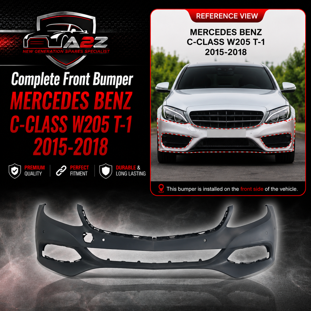Front Bumper Cover A2058800740 A2058800140 Compatible With MERCEDES BENZ C-CLASS W205 T-1 2015-2018 Tag No.271