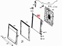 Engine Cooling Radiator A0995001303 A0995004603 Compatible with MERCEDES-BENZ GL-CLASS (X166) & GLE (W166) & M-CLASS (W166)