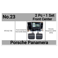 Center Air Conditioner Back Ac Vent Grille Outlet Tab Clip Slider Repair Kit 970552140Compatible With PORSCHE PANAMERA 2010-2016 (Set Of 2)