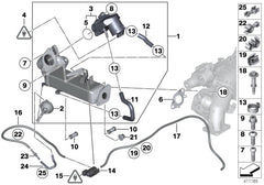 Exhaust Gas Recuperation EGR Assembly 11717810871 11719886714 11718517724 Compatible With BMW 1 Series (F20) & 3 Series (E90 F30, F80) & 5 Series (F10,F07) & 7 Series (F01, F02, F03, F04) & X1 (E84) & X3 F25 & X5 E70 F15 X6 F16 E71