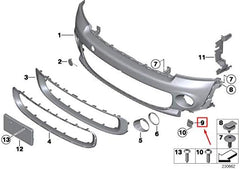Fog Lamp Support 51117248797 Compatible With MINI COOPER R56