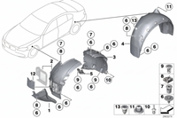 Front Engine Shield Splash Right 51757302376 Compatible With BMW For 7 Series F02 F01 (2013-14)