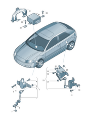 Front Headlight Level Sensor 1K0941274B Compatible With SKODA OCTAVIA II (1Z3) | LAURA