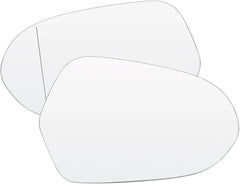 Side Rearview Wing Side Mirror Glass Left 4G0857535 & Right 4G0857536 Compatible With AUDI A6 C7 (4G2, 4GC) | A6 / S6 2012-2018