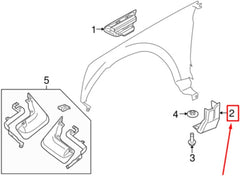 Front Wheel Mud Flaps Right LR018569 & Left LR018568 Compatible With Land Rover 2/ Free Lander 2 - L359 (2009-2015) Tag No.20