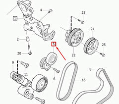 Fan Belt Tensioner APV2740 31330379 Compatible With VOLVO S60 II (134) S80 II (124) (DAYCO)