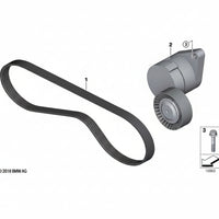Ribbed V-Belt 11281437450 Compatible With BMW E46 E53 E39