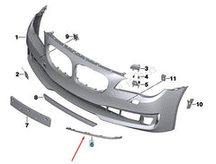 Front Bumper Chrome Left 51117295271 & Right 51117295272 Compatible With BMW 7 Series (F01 F02 F03 F04) (2013-2015) Tag No.64