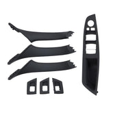 Door Handle Set Compatible with BMW 5 Series F10 2010-2017 Door Handle Black Inner Set 51417225874 51417225847l 51417225848r 51417225889l 51417225890r