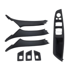 Door Handle Set Compatible with BMW 5 Series F10 2010-2017 Door Handle Black Inner Set 51417225874 51417225847l 51417225848r 51417225889l 51417225890r