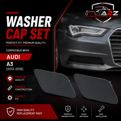 Washer Cap Set. 8V5955276 = R.H, 8V5955275 = L.H.Compatible With Audi A3 (2013-2016) Tag 3