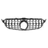 Front Bumper Grill Compatible With Mercedes Benz C Class W205 2019-2022 Front Bumper Grill W205 Grill Gtr Silver Lci
