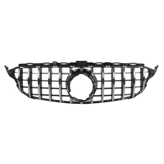 Front Bumper Grill Compatible With Mercedes Benz C Class W205 2019-2022 Front Bumper Grill W205 Grill Gtr Silver Lci