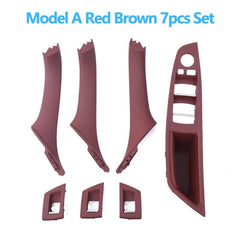 Door Handle Set Of 7 Compatible with BMW 5 Series Door Handle Set 5 Series F10 2010-2017 Brown