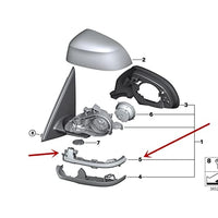 Mirror Light Compatible With Bmw X3 F25 2014-2018 X5 F15 2014-2018 X6 F16 2014-2018 Side Mirror Light 63137291217 Left