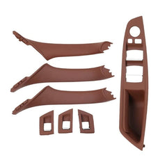 Door Handle Set Of 7 Compatible with BMW 5 Series Door Handle Set 5 Series F10 2010-2017 Brown