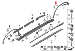 Rear Right Wheel Arch (EYEBROW) 51777332340 Compatible With BMW X1 F48 2016-2022 Tag-EY-24