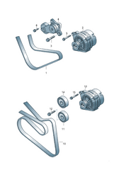 MULTI-RIB BELT 6PK1733 6Q0260849A Compatible With VW JETTA IV (162, 163, AV3, AV2) | JETTA / CLASICO | VENTO, POLO V (6R1, 6C1), POLO V Saloon (602, 604, 612, 614) | VENTO (CONTINENTAL)