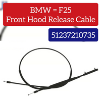 Hood Bonnet Release Cable 51237210735 Compatible With BMW X3 X4 F25 (2011-17)