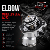 Elbow (Thermostat) 2722000415 2722000115 2722000015 For MERCEDES-BENZ C-CLASS W204 & E-CLASS W211 W212, S-CLASS W221 Tag-E-20