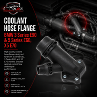 Coolant Hose Flange 11127806196 11122247744 Compatible With BMW 3 Series E90 & 5 Series E60, X5 E70 Tag-E-95