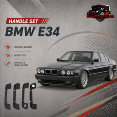 Door Handle Set (Set Of 4) Lift 51218122441 & Right 51218122442 Compatible With BMW 5 Series E34 (1995-98)
