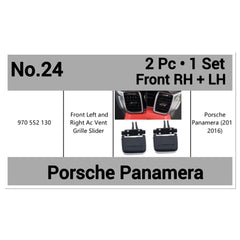 Front Air Conditioner Back Ac Vent Grille Outlet Tab Clip Slider Repair Kit 970552130 Compatible With PORSCHE PANAMERA 2010-2016 (Set Of 2)