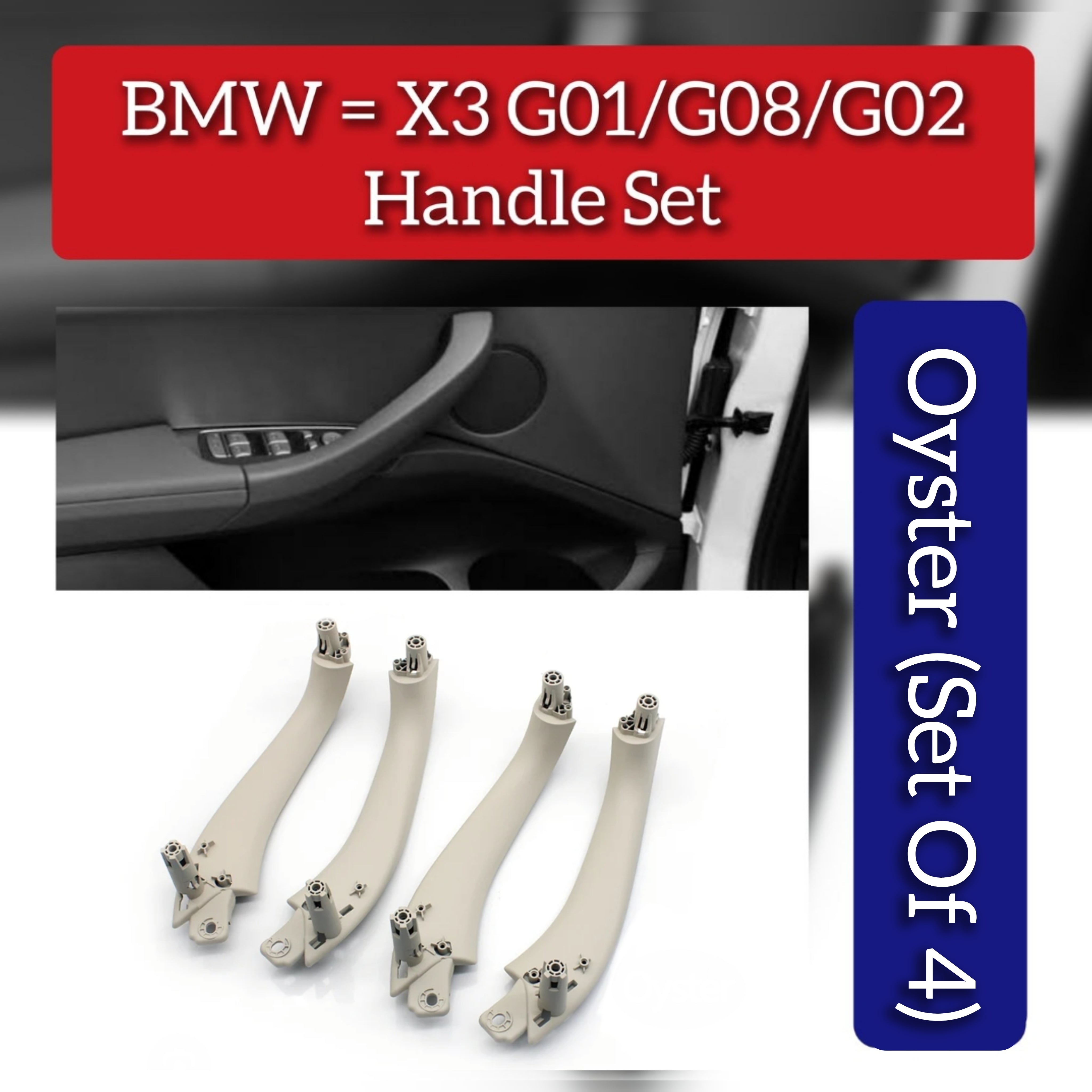 BMW X3 G01 handle set designed to give your car interior a good look and to feel comfortable while holding. Actually, in most aspects, the combination of style and functionality is something that can hardly be rivaled.