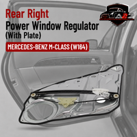 Rear Right Power Window Regulator (With Plate) 1647303279 Compatible with MERCEDES-BENZ M-CLASS (W164)