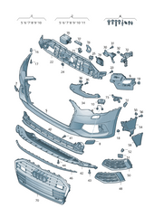 Front Bumper Show Grill Bracket 4KD807233 Compatible With Audi A6 4K (2018-2022) Tag:68