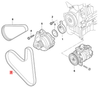 ELAST-MULTI-RIB BELT 6PK989 04C260849E Compatible With VW POLO V (6R1, 6C1) (CONTINENTAL)