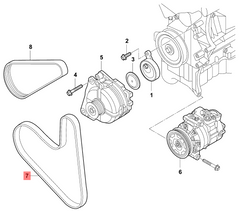 ELAST-MULTI-RIB BELT 6PK989 04C260849E Compatible With VW POLO V (6R1, 6C1) (CONTINENTAL)