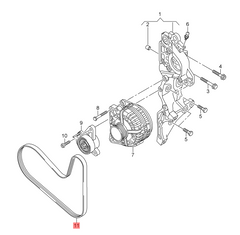 Multi Rib Belt 6PK1026 04L260849C Compatible With SKODA OCTAVIA III (5E3, NL3, NR3) (CONTINENTAL)