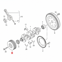 Crankshaft Pulley 06H105243K 06H105243C 06H105243F 06H105243G Compatible With AUDI A3 A4 A5 A6 A7 A8 Q3 Q5 TT Tag-CP-05