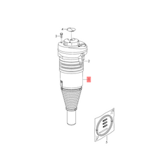 Front Air Suspension Shock Absorber Strut 4M0616039AC Compatible With AUDI Q7 (4M) T-3