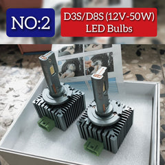 Headlight LED Bulb D3S 12V 50W 6000k (Pack of 2) Tag No.2