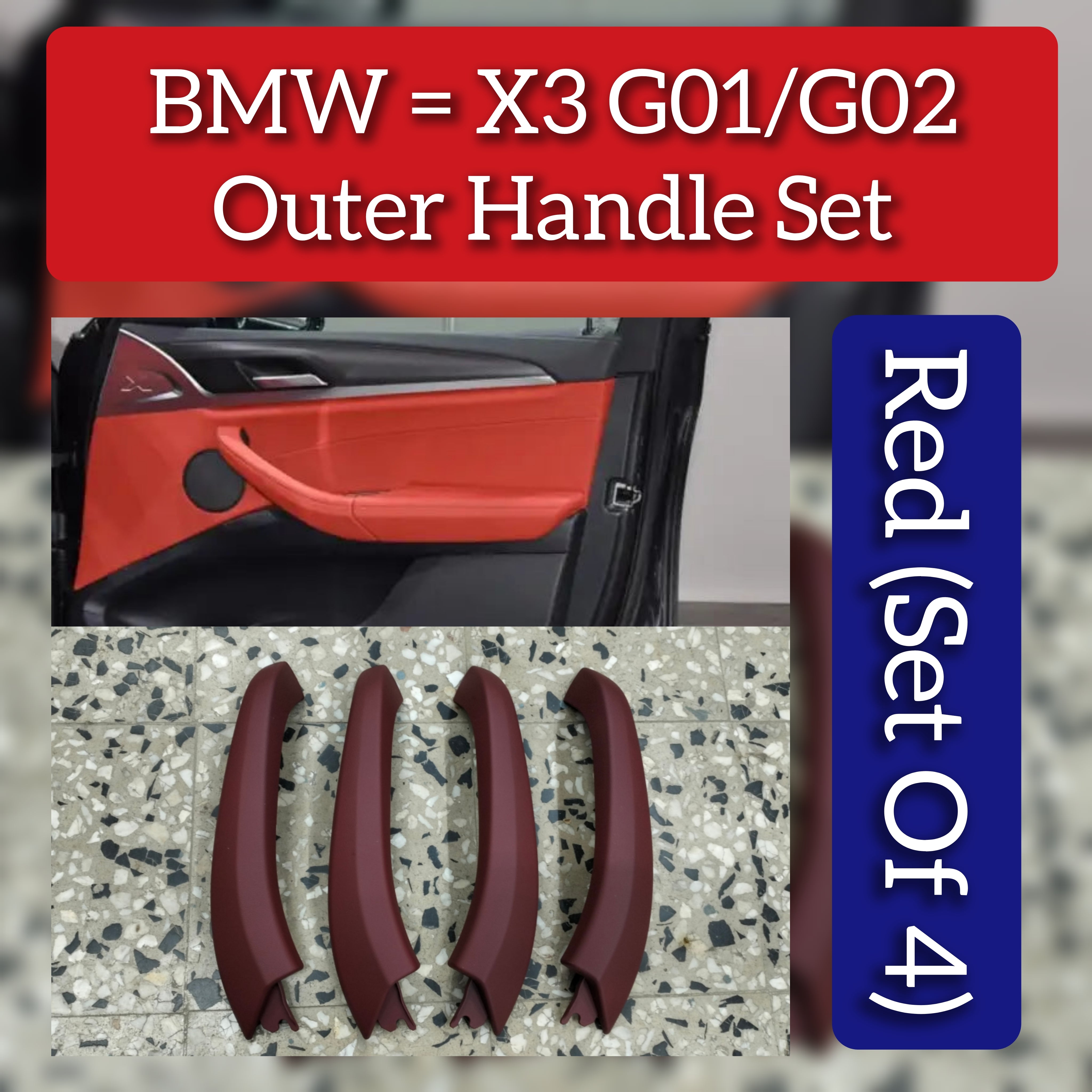 Stylish outer cover with a modern finish and durable craftsmanship for the inner door handle of the BMW X3 G01 to keep it classy.