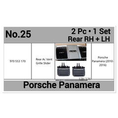 Rear Air Conditioner Back Ac Vent Grille Outlet Tab Clip Slider Repair Kit 970553170 Compatible With PORSCHE PANAMERA 2010-2016 (Set Of 2)