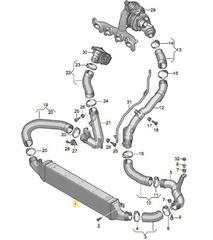 Intercooler Radiator 8U0145803F 8U0145803B Compatible With AUDI Q3 (8UB, 8UG)