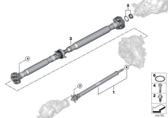 Front Driveshaft (Prop shaft) Assembly 26208632583 26208698362 26209425911 26209452673 Compatible With BMW G11 G12 G30 G38