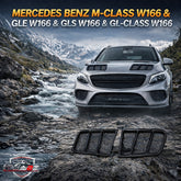 Hood Air Vent Grille Cover Left 1668800105 & Right 1668800205 Compatible With MERCEDES BENZ M-CLASS W166 & GLE W166 & GLS W166 & GL-CLASS W166