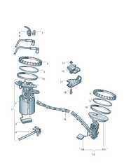 Fuel Pump 4F0919088Q 4F0919050F 4F0919050G 4F0919050K 4F0919088M 4F0919088T For Audi A6 4F 2.7 3.0 Tag-F-32