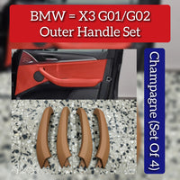 Stylish outer cover with a modern finish and durable craftsmanship for the inner door handle of the BMW X3 G01 to keep it classy.
