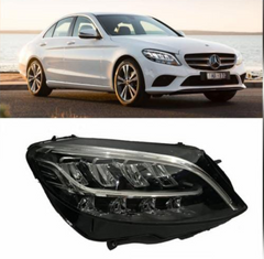 Headlight Headlamp Left A2059068905 (7 Pin) & Right A2059069005 (5 Pin) (Without Blaster) Compatible With MERCEDES-BENZ C-CLASS (W205) (2019-2020)