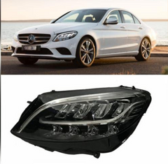 Headlight Headlamp Left A2059068905 (7 Pin) & Right A2059069005 (5 Pin) (Without Blaster) Compatible With MERCEDES-BENZ C-CLASS (W205) (2019-2020)