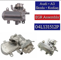 Exhaust Gas Recuperation EGR Assembly 04L131512P 04L131512B Compatible With AUDI A3 Limousine (8VS, 8VM) | A3 / S3 & SKODA KODIAQ I (NS6, NS7, NV7)