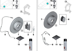 Rear Brake Pad Wear Sensor 34356792566 Compatible With BMW Z4 Roadster E89